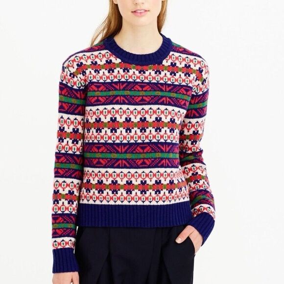 J.Crew 100% lambs wool like new women’s sweater size XXS vintage style  knit top - Picture 1 of 15